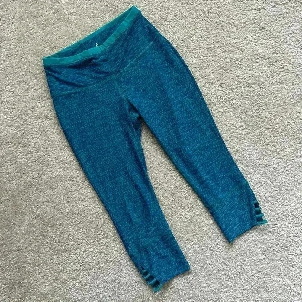 Prana Turquoise Tori Yoga Capri Active Dragonfly Leggings Women’s Size Small